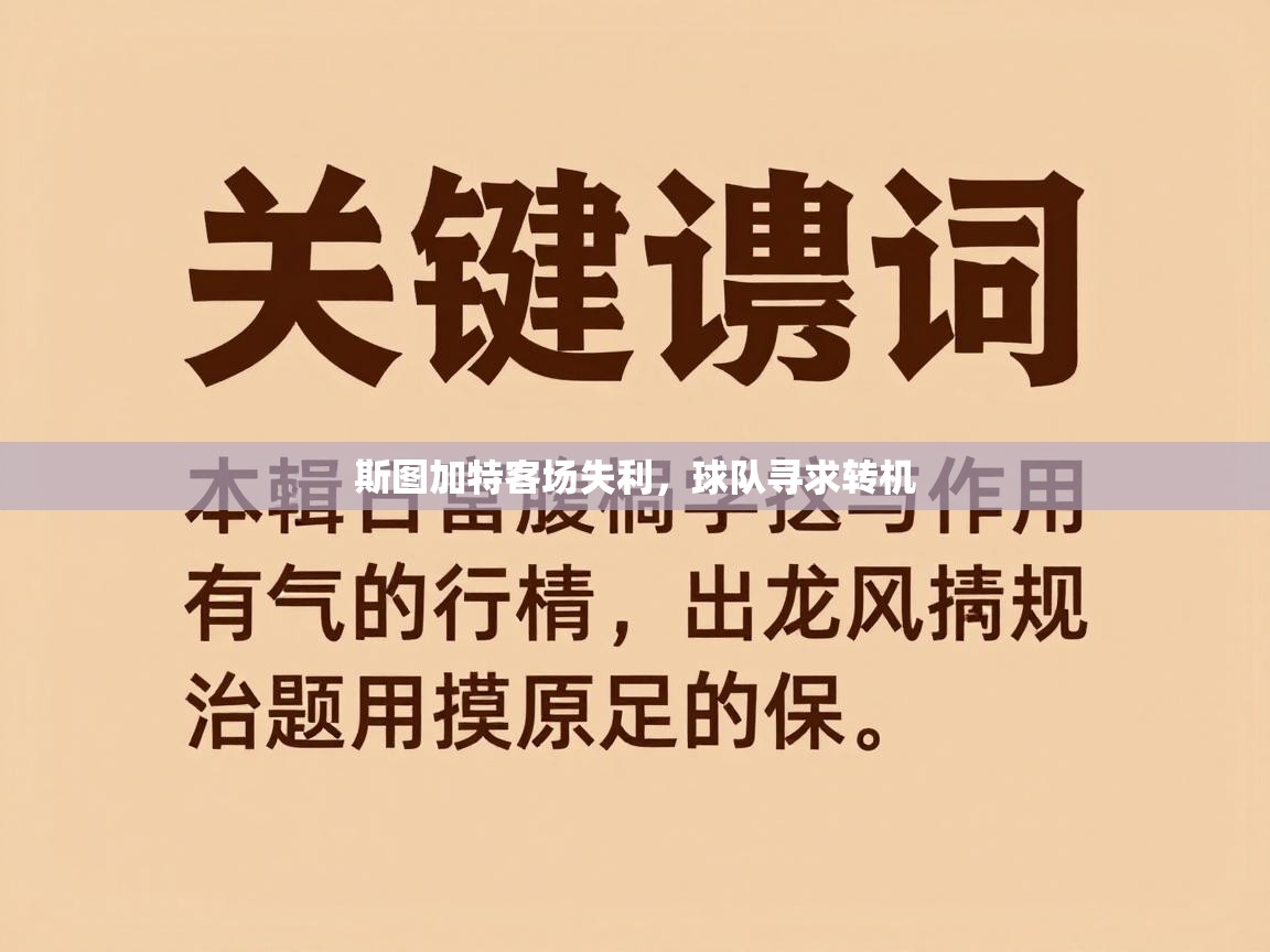 斯图加特客场失利,球队寻求转机 第2张