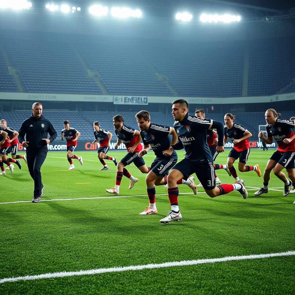 半岛体育app官方下载-恩菲尔德技战术演练密集，冲刺冠军全力以赴